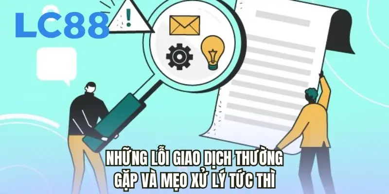 Những lỗi giao dịch thường gặp và mẹo xử lý tức thì